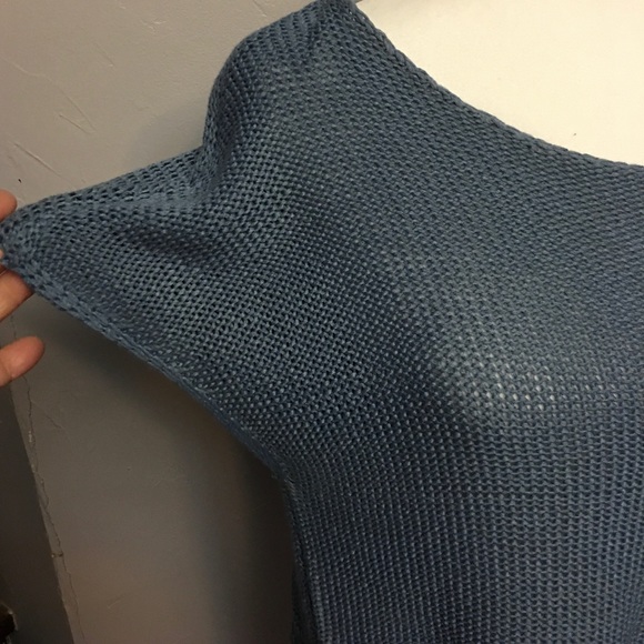 Cato sleeveless pullover- Sz. L. Med blue- fringe - Picture 2 of 8